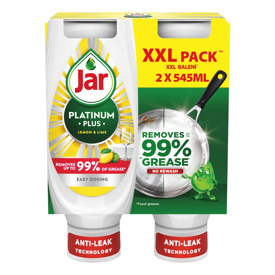Jar Platinum Plus Mosogatószer Citrom & Lime 545ML  1. kép