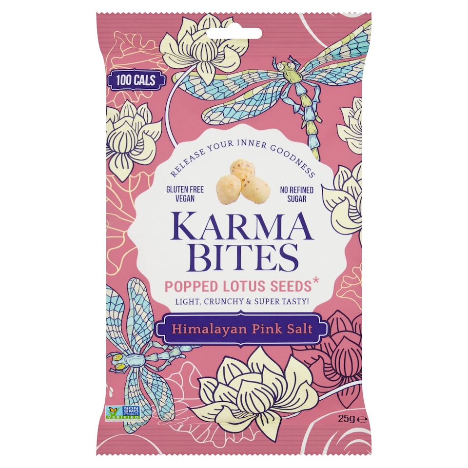 Karma Bites Popped Lotus Seeds - Himalayan Pink Salt 25g