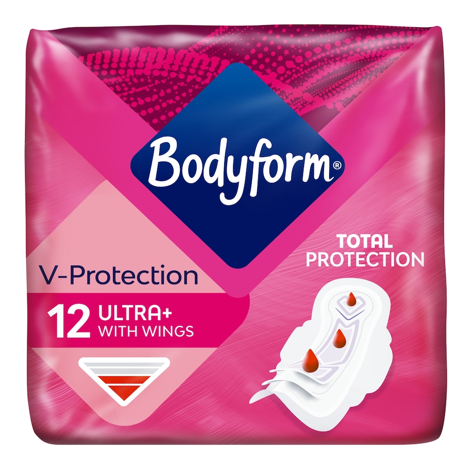 image 1 of Bodyform Ultra Normal Sanitary Towels Wings 12 pack