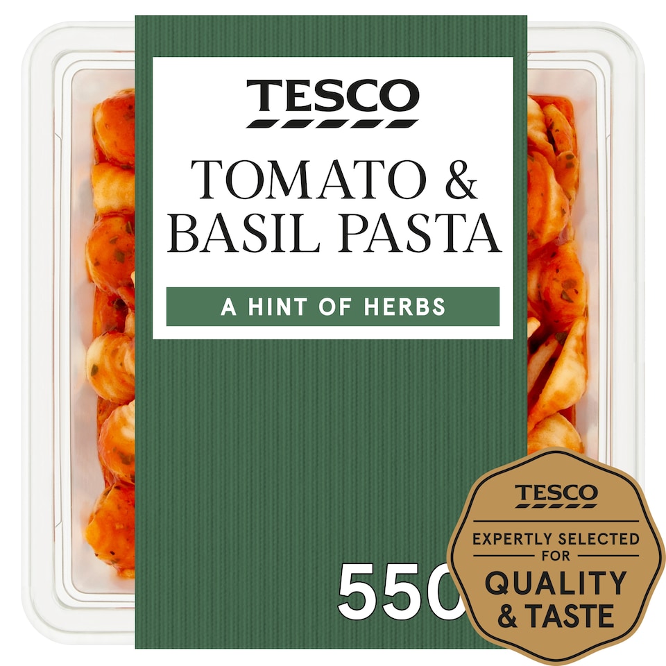 Tesco Tomato & Basil Pasta Salad 550G