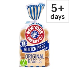 New York Bakery Co. Gluten Free Plain Bagels 4 Pack