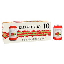 Rekorderlig Premium Cider Strawberry & Lime 10 X 330 Ml