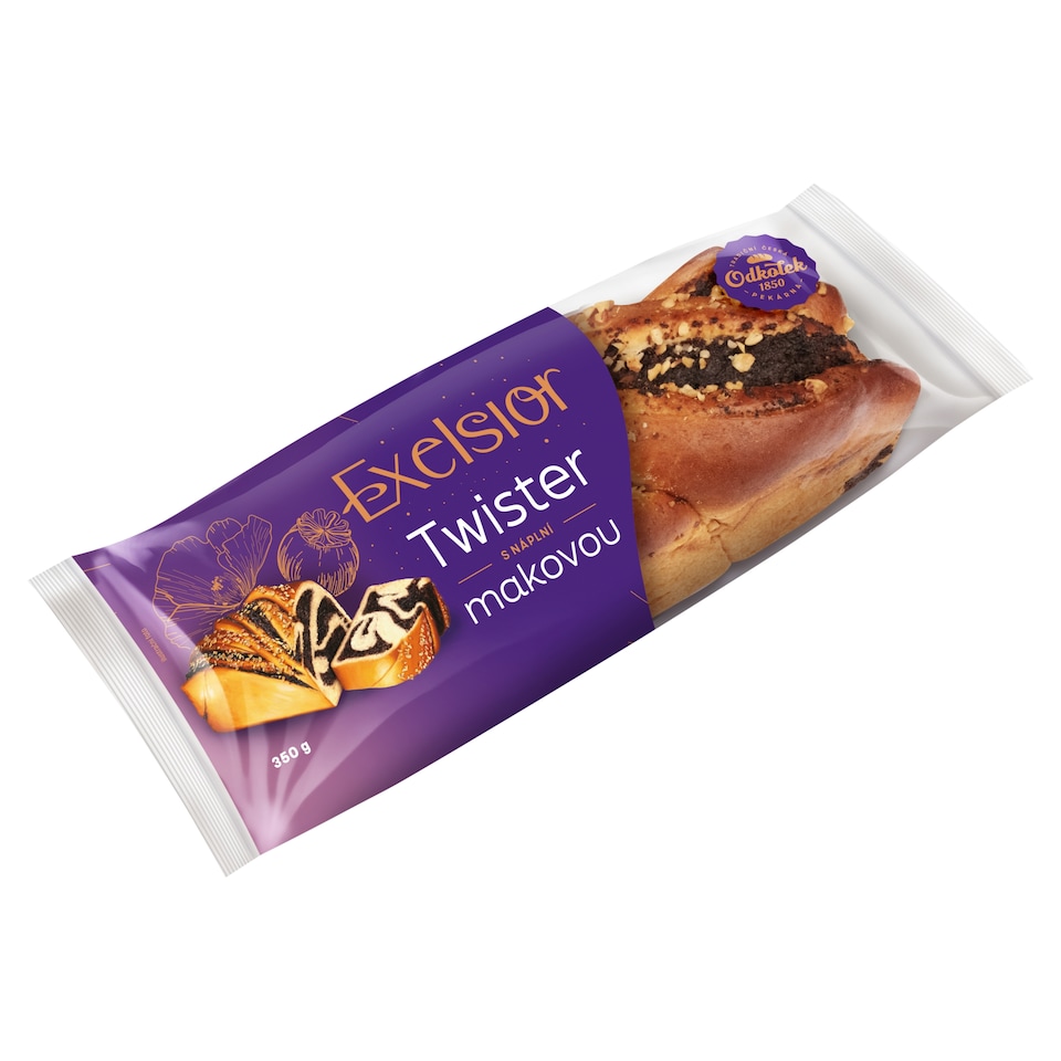 image 1 of Odkolek Exelsior Twister with Poppy Seed Filling 350g
