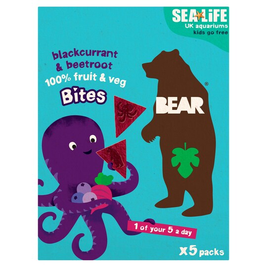 Bear Bites Blackcurrant & Beetroot 5 X 18G