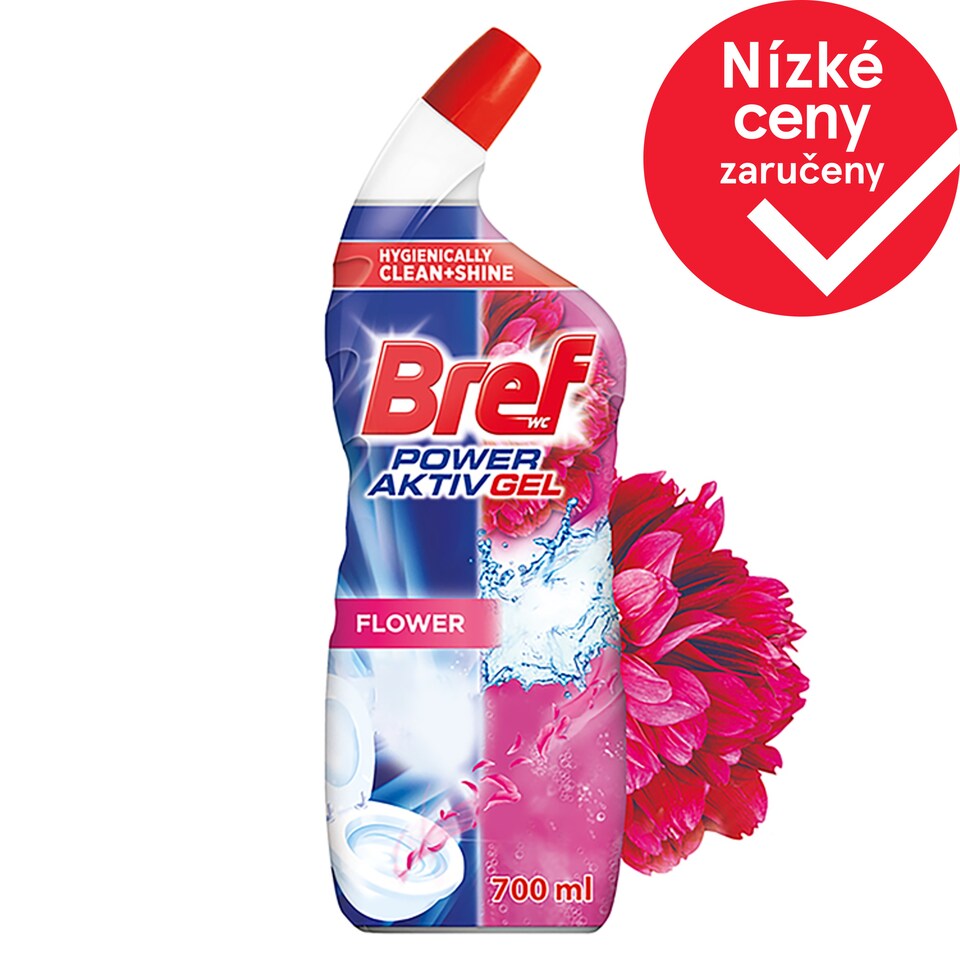 Bref Power Aktiv Gel WC čistič Flower 700ml