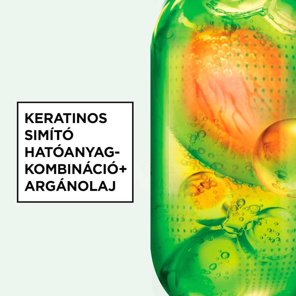 Garnier Fructis Keratin Sleek sampon száraz, szöszösödő hajra 200 ml  1. kép