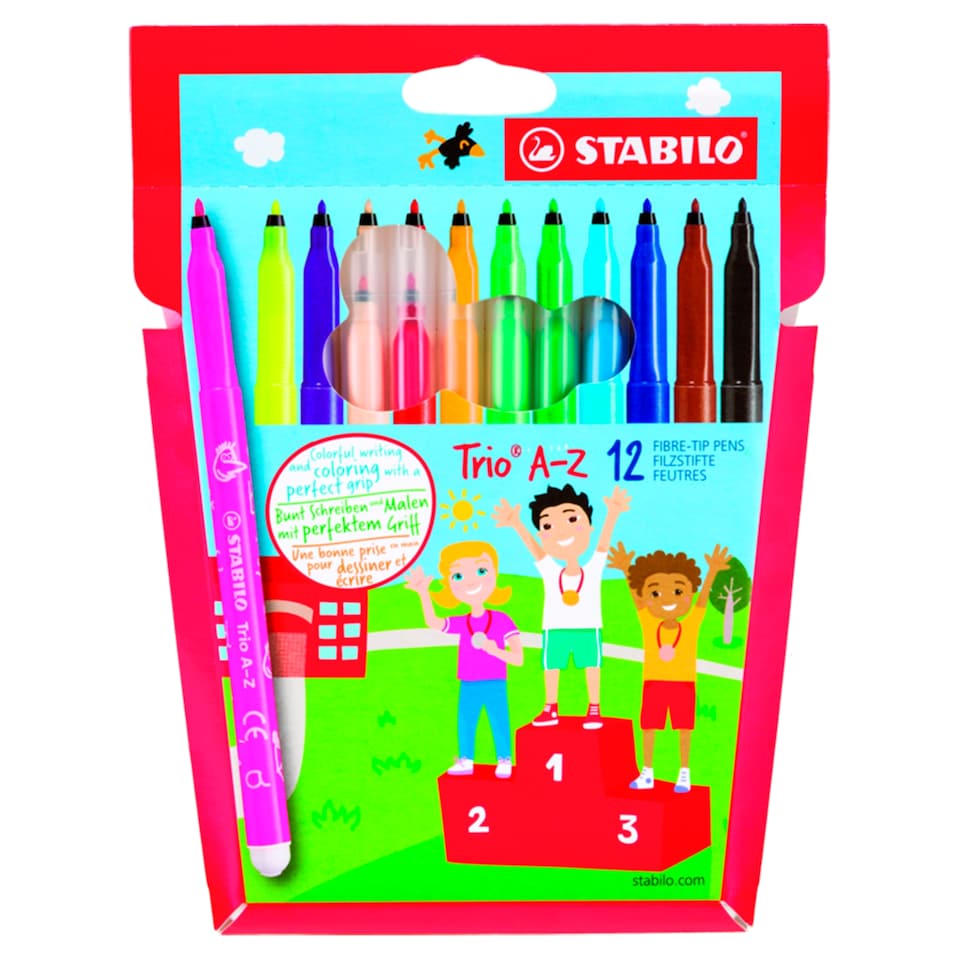 Stabilo Trio A-Z Fibre-Tip fixky 12 ks