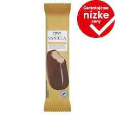 Tesco Mrazený krém s rastlinným tukom vanilkový, v mliečnej čokoláde 120 ml