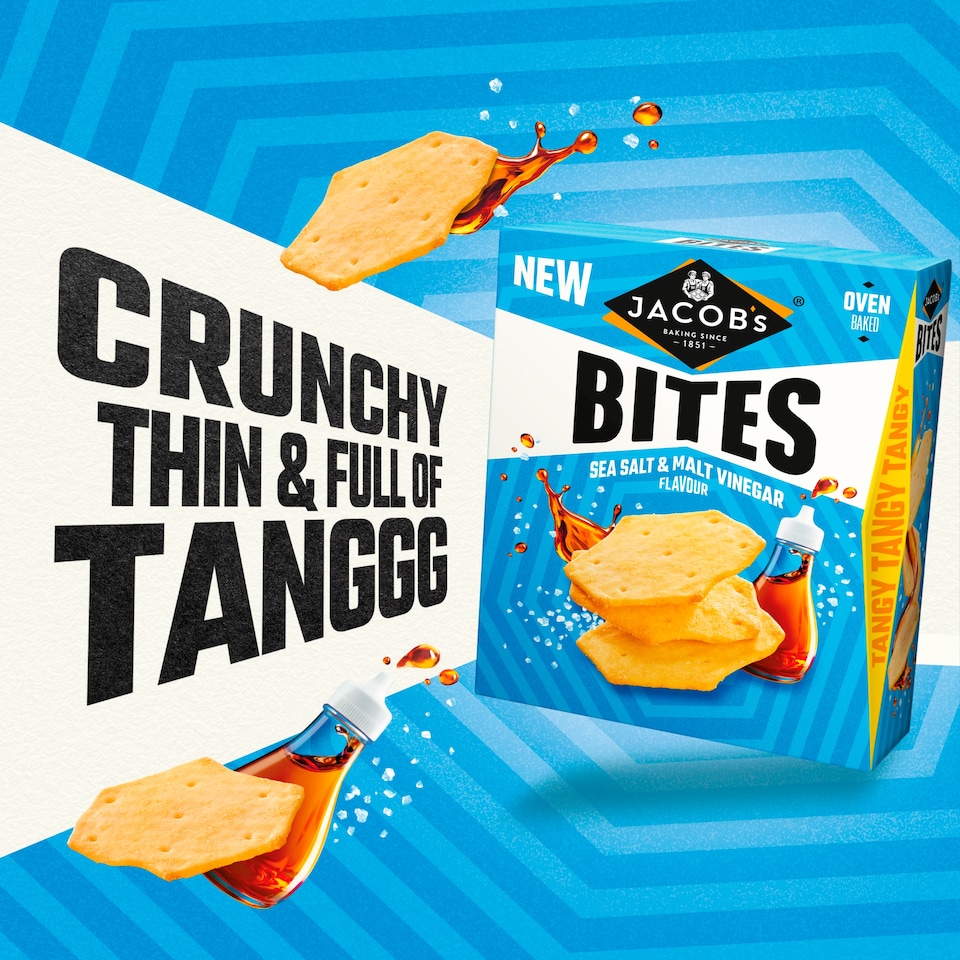image 1 of Jacob's Bites Sea Salt &Malt Vinegar 125g
