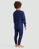 image 3 of F&F Pure Cotton Chilled Christmas Top and Cuffed Joggers Pyjamas in Navy