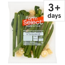 Farm Select Baby Corn Fine Beans & Tenderstem 80g