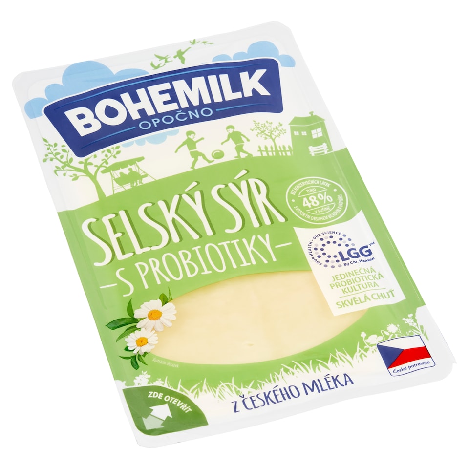 Bohemilk Selský sýr s probiotiky plátky 100g