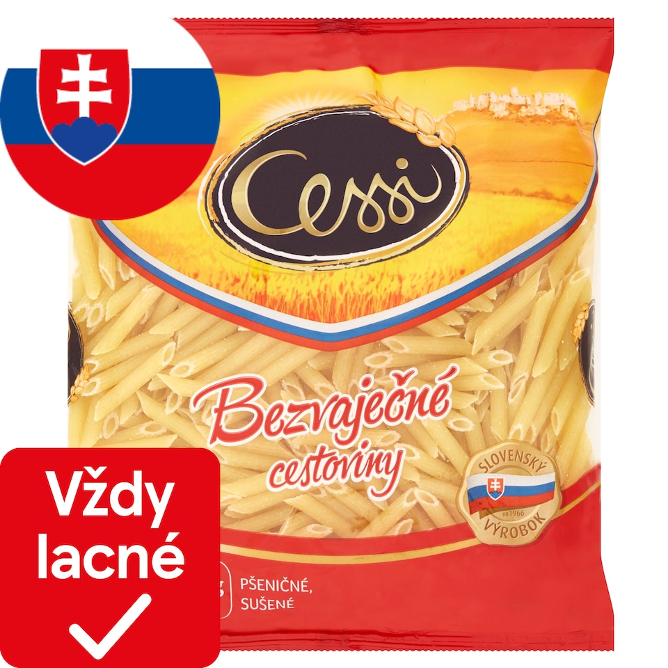 Cessi Bezvaječné cestoviny pšeničné, sušené penne rigate 400 g
