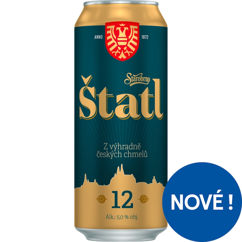Starobrno Štatl 12 pivo ležák světlý 0,5l
