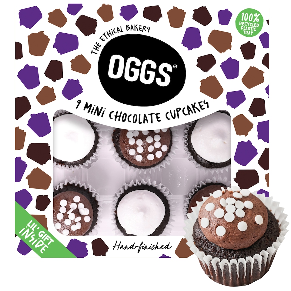 OGGS Mini Chocolate Cupcakes 9pk NEW