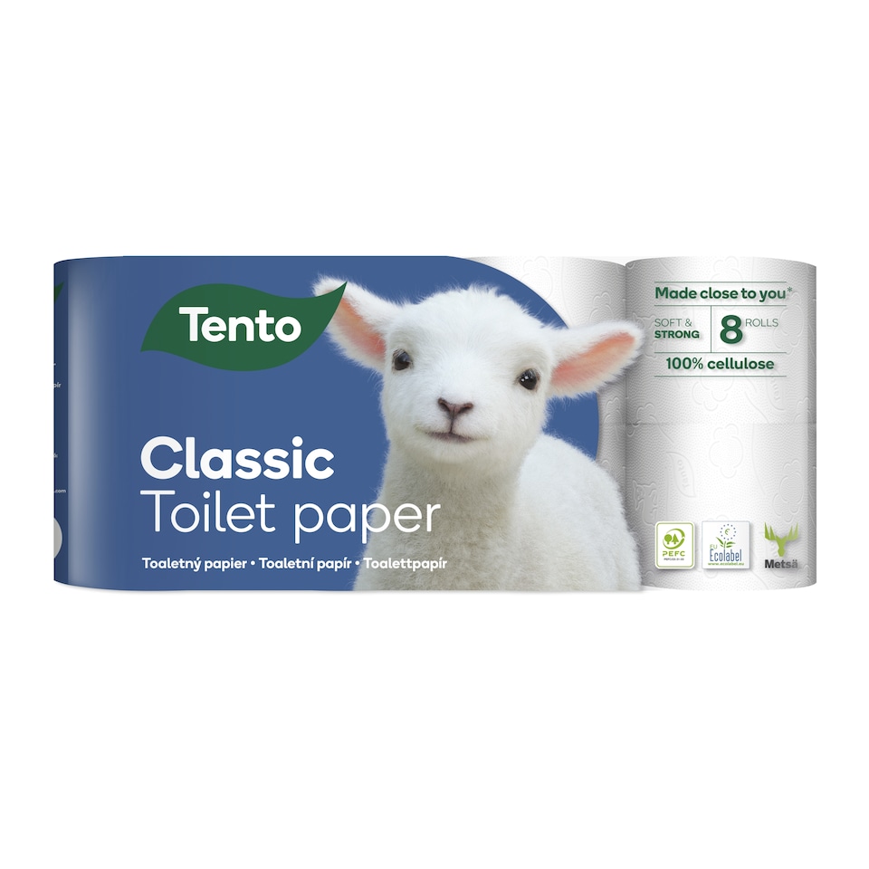 Tento Classic toaletní papír 3 vrstvy 8 rolí