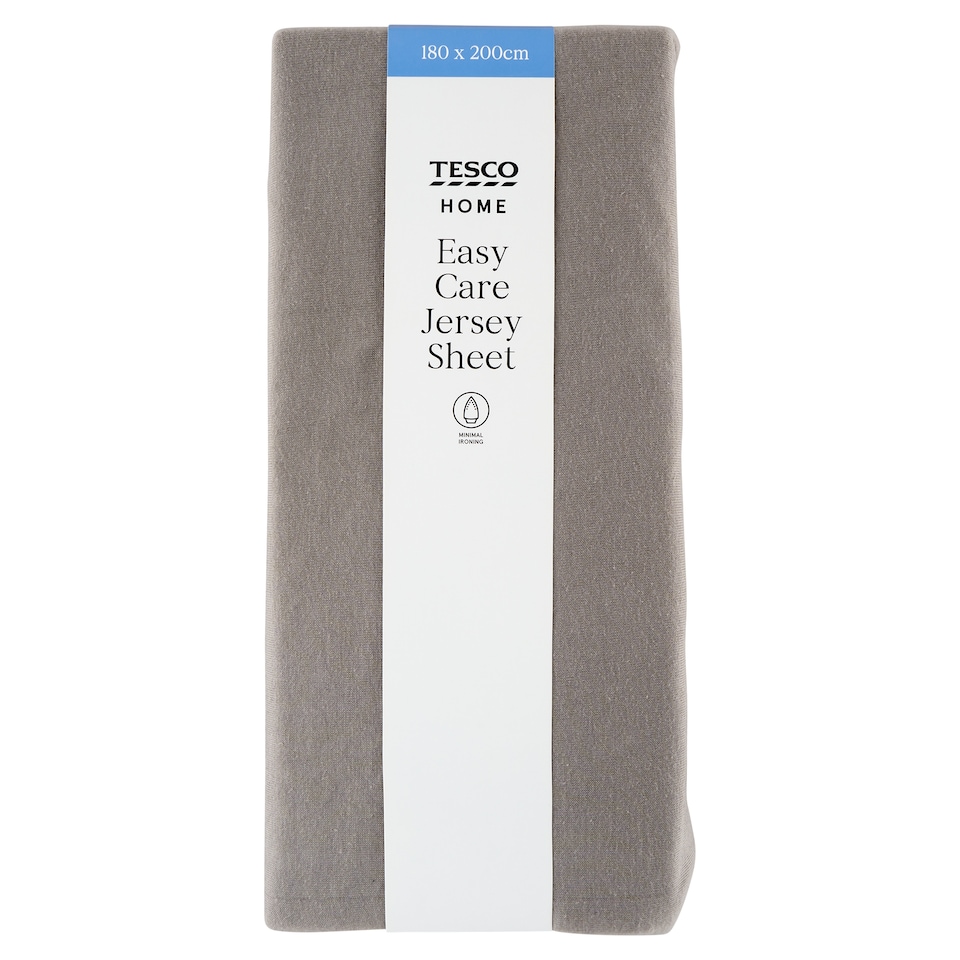 Tesco Home Easy Care Grey posteľná plachta 180 x 200 cm