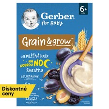 GERBER Nemliečna kaša pšenično-ovsená slivka 200 g
