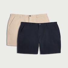F&F 2-Pack Cotton Rich Chino Shorts in Navy