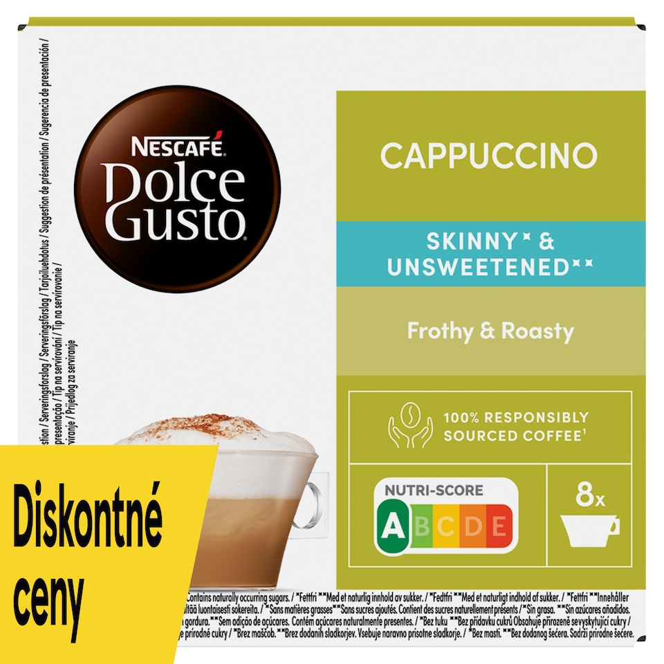 obrázok 1 z NESCAFÉ Dolce Gusto Cappuccino Skinny Unsweetened - káva v kapsulách - 16 ks