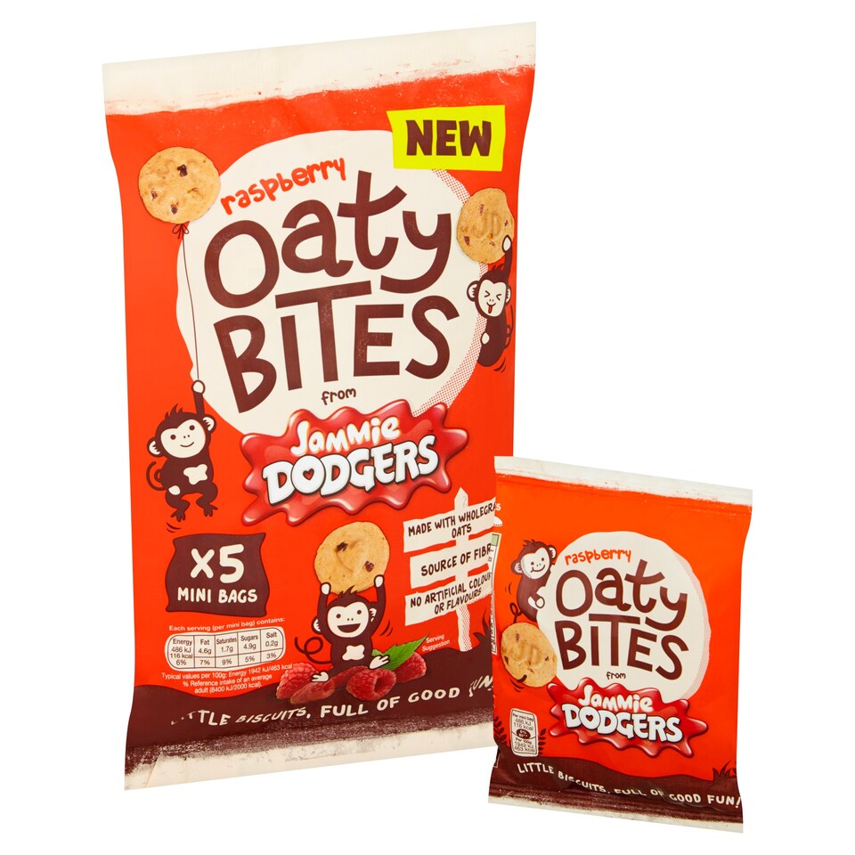 image 1 of Jammie Dodgers Oaty Bites 5 Pack 125G