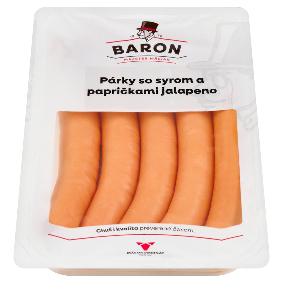 image 1 of Baron Sausages with Cheese and Jalapeño Peppers 250 g