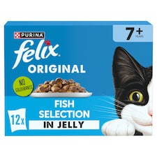 FELIX ORIGINAL Senior Fish Selection in Jelly Wet Cat Food 12x85g
