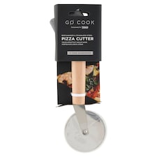 Go Cook Beechwood & Stainless Steel Pizza Cutter