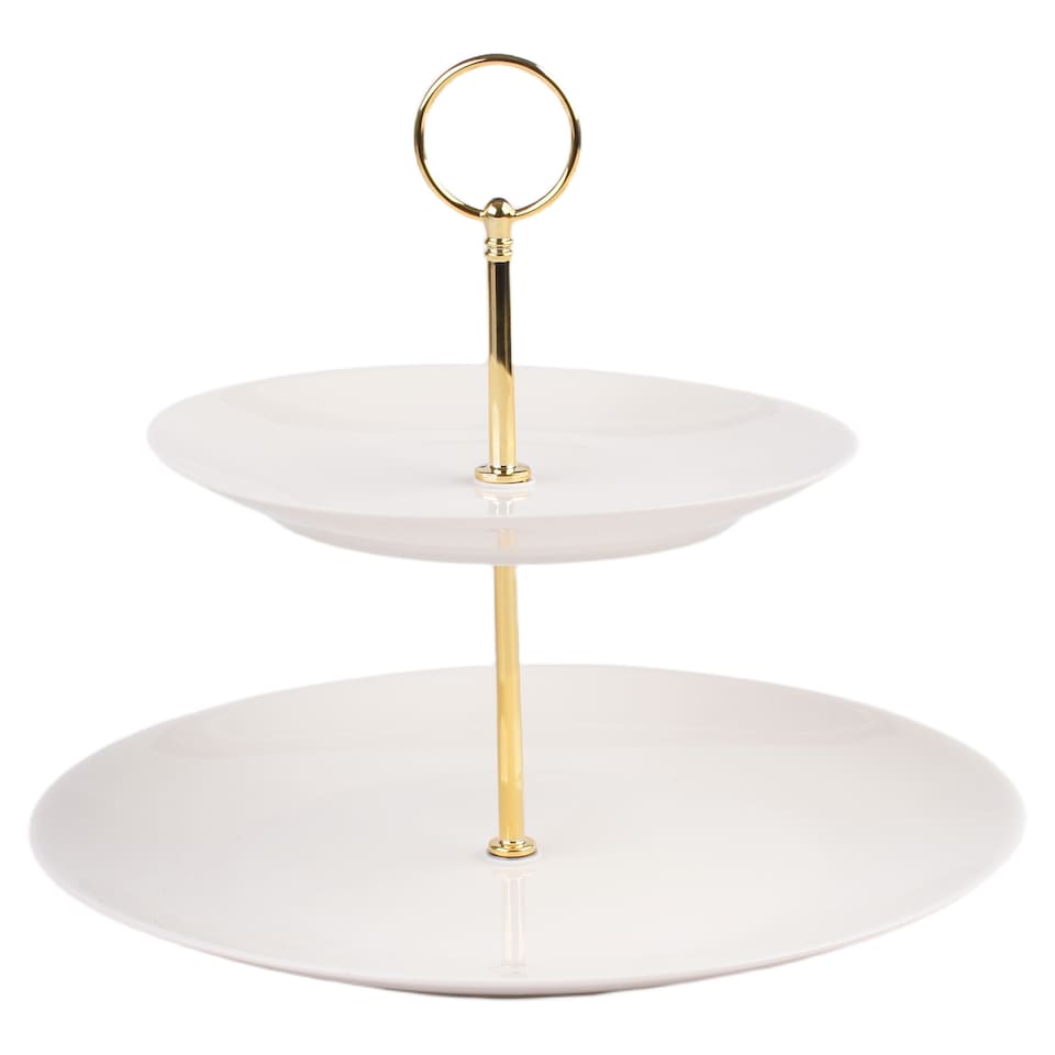 F&F Home Elegance 2 Tier Cake Stand