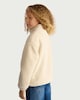 image 3 of F&F Girls Fleece Zip Up Jacket in Cream