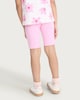 image 3 of F&F Girls 3-Pack Cotton Rich Printed Cycling Shorts in Multi Pink
