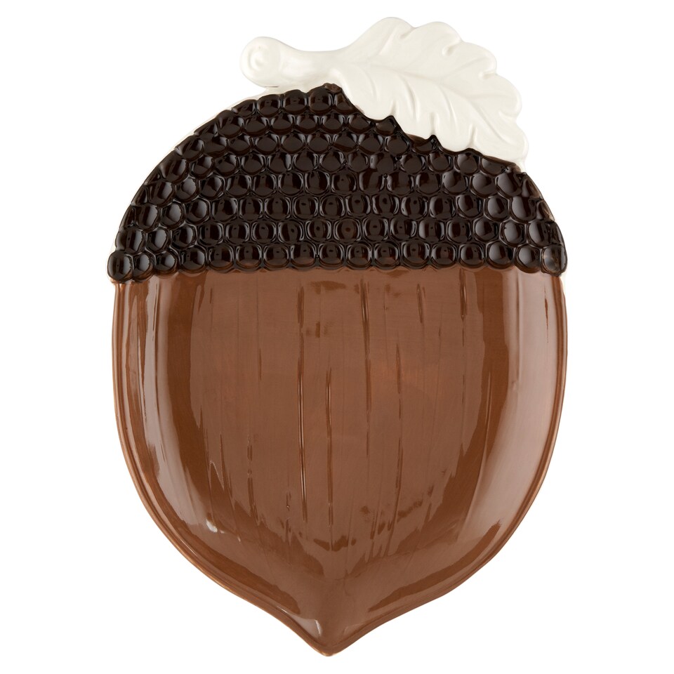 Fall Meister Acorn-Shaped Ceramic Plate