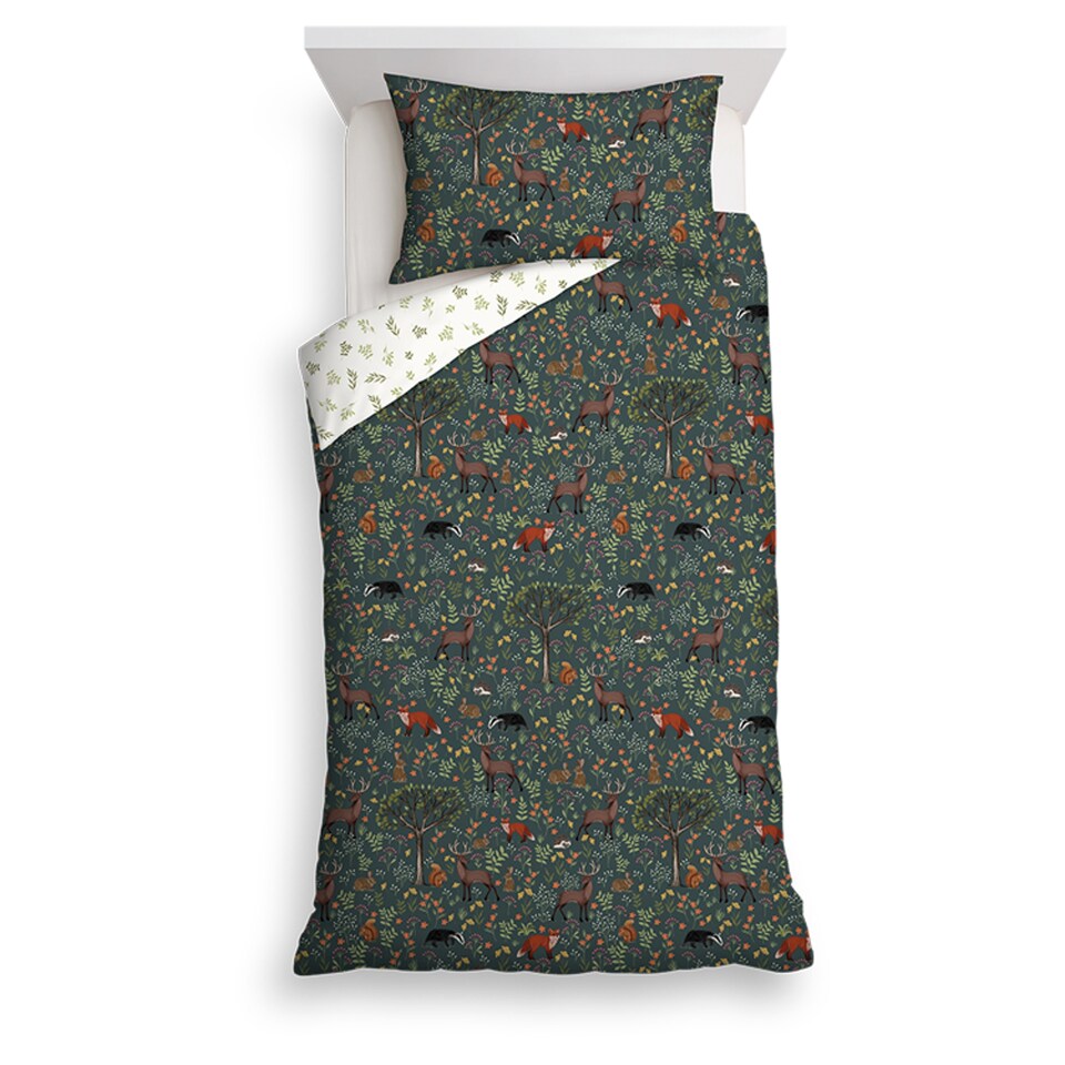 Tesco Woodland Easy Care Duvet Set Single
