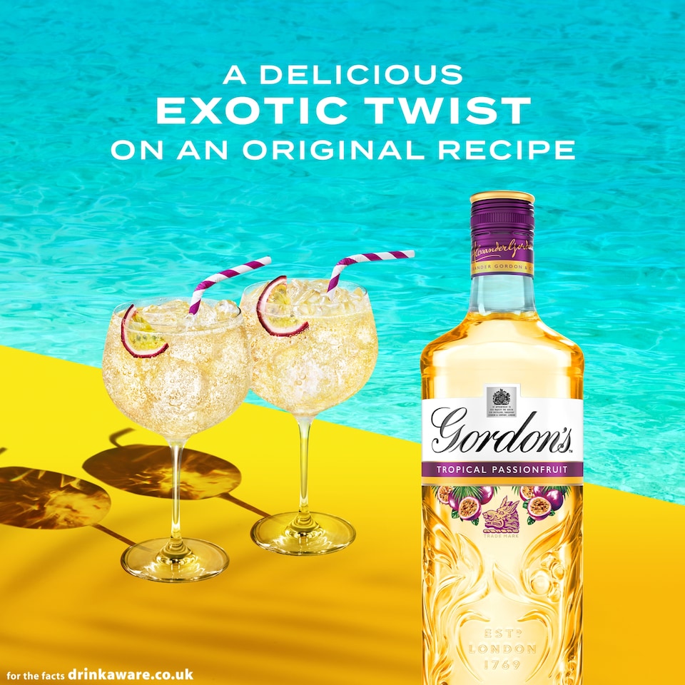 image 1 of Gordon's Tropical Passionfruit Gin Bottle 37.5% Vol 70Cl 
