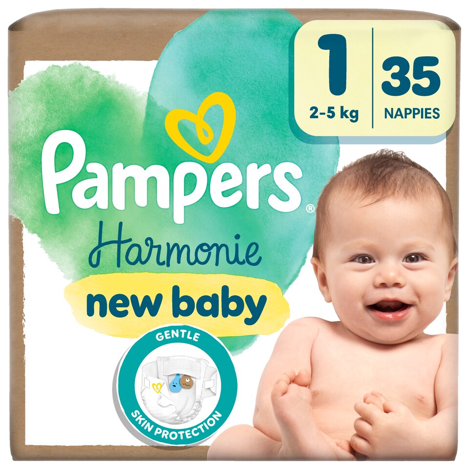 Pampers Harmonie Pelenka, Méret: 1, 35 Pelenka, 2kg-5kg 1. kép
