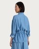 image 3 of F&F Pure Lyocell Belted Long Sleeved Co-ord Shirt in Blue