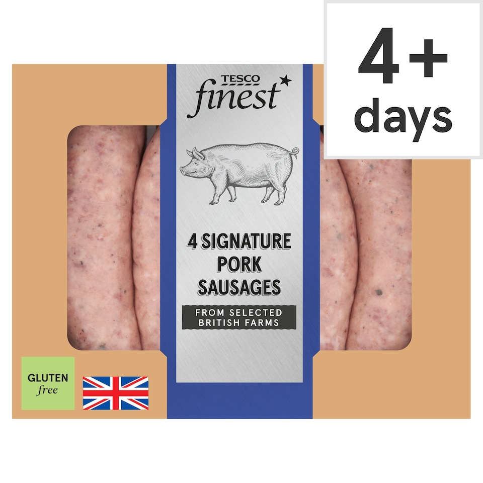 Tesco Finest 4 Signature Pork Sausages 440g