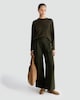 image 1 of The F&F Edit Super Wide Leg Trousers in Green