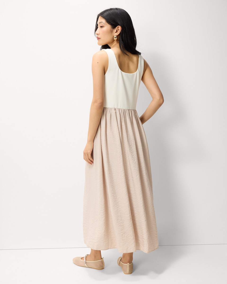 image 1 of F&F Colour Block Midi Dress in Neutral