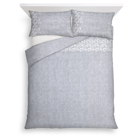 Tesco Petal Embroidery Duvet Set Kingsize Tesco Groceries