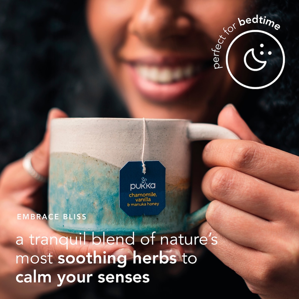 image 1 of Pukka Organic Chamomile, Vanilla & Manuka Honey Tea 20 Herbal Tea Bags 32g
