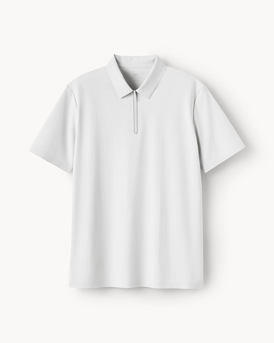 image 1 of F&F Active ULTRAMOVE Golf Polo Shirt in Ecru