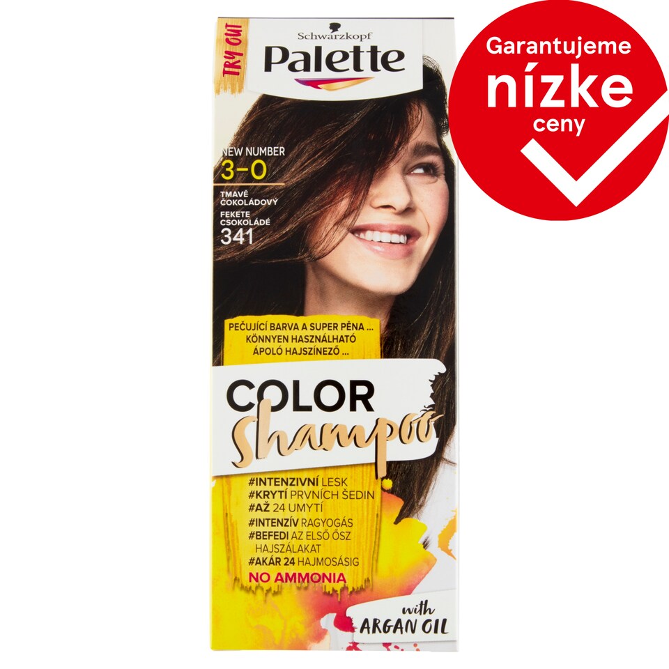 obrázok 1 z Schwarzkopf Palette Color Shampoo farba na vlasy Tmavočokoládový 3-0 (341)