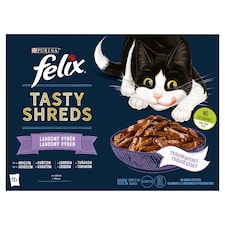 FELIX® Tasty Shreds výběr mix ve šťávě 12 x 80g