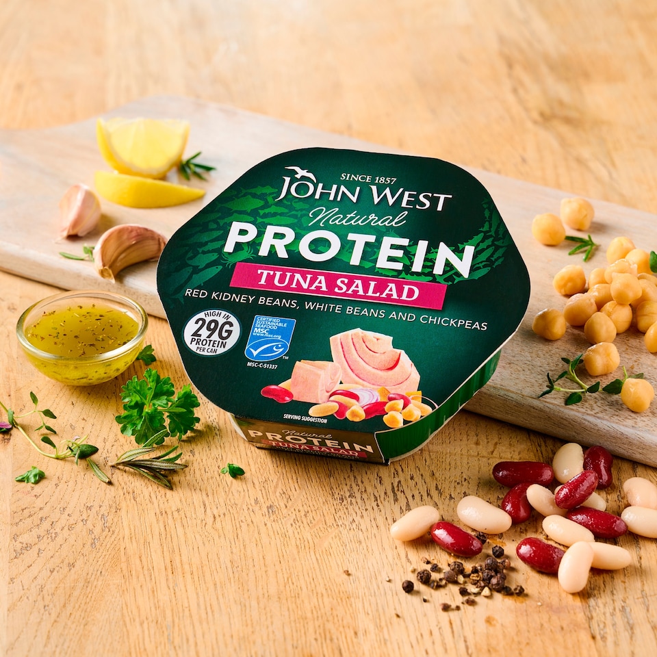 image 1 of John West Protein Tuna Salad chickpeas and kidney beans 220g