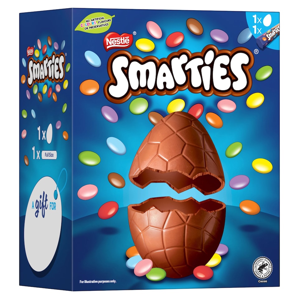 image 1 of Smarties Milk Chocolate Easter Egg 188G