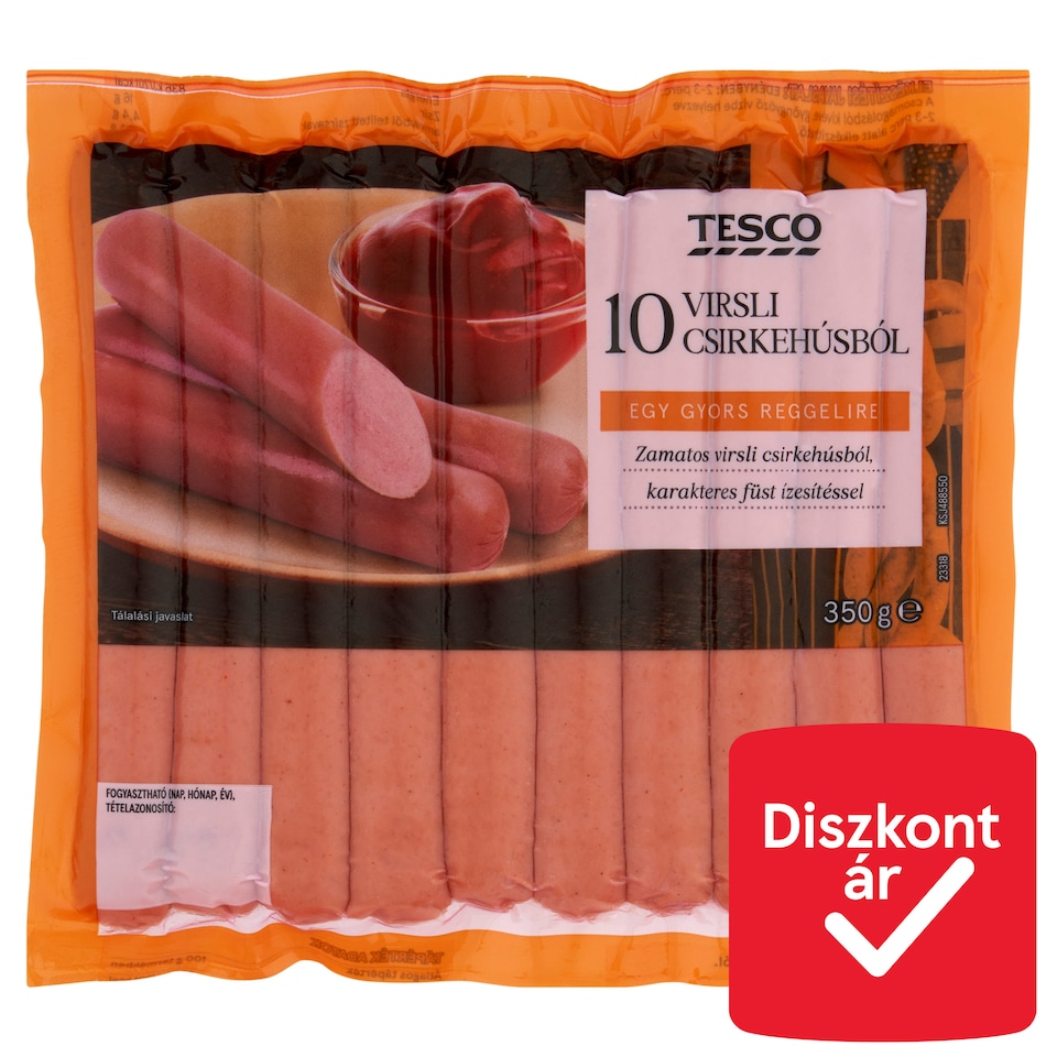 Tesco virsli csirkehúsból 10 db 350 g