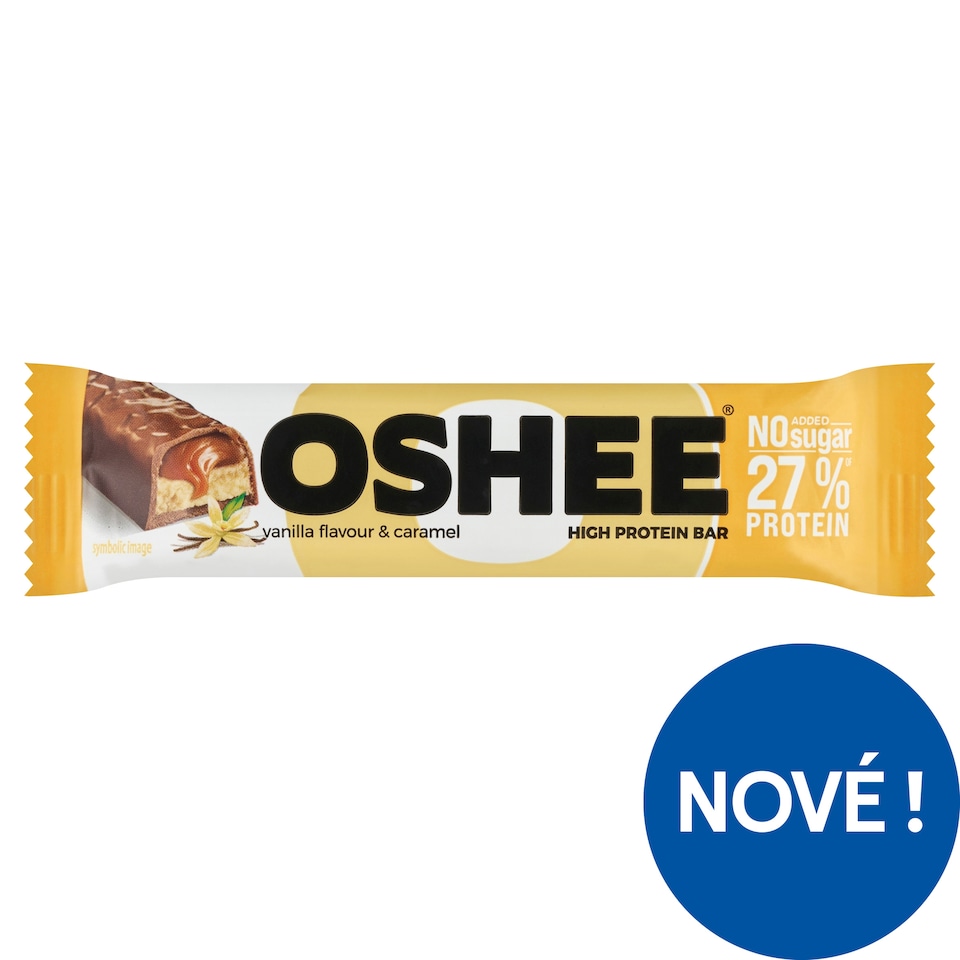 image 1 of Oshee Vanilla Flavour & Caramel High Protein Bar 49g