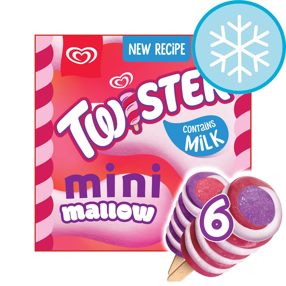 image 1 of Twister Mini Mallow Ice Cream Lollies 6x50ml