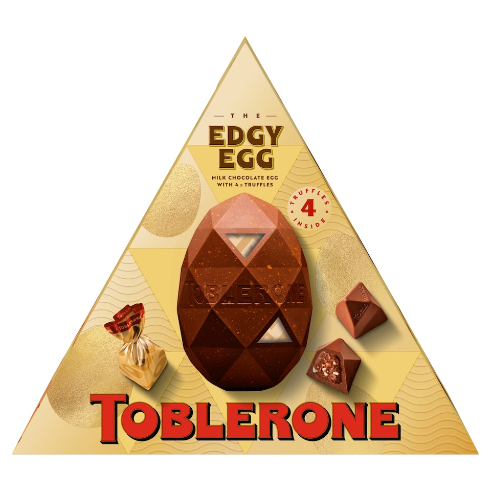 Toblerone Edgy Easter Egg Milk Chocolate Egg with Truffles 286g